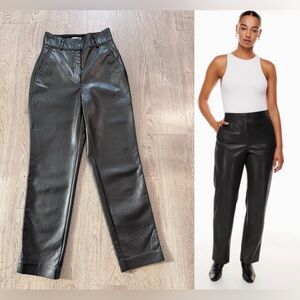 Aritzia Babaton Command Vegan Leather Trousers